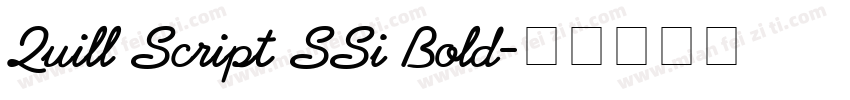 Quill Script SSi Bold字体转换